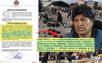 Fiscalía emitió orden de aprehensión contra Evo Morales por los 53 días de bloqueos