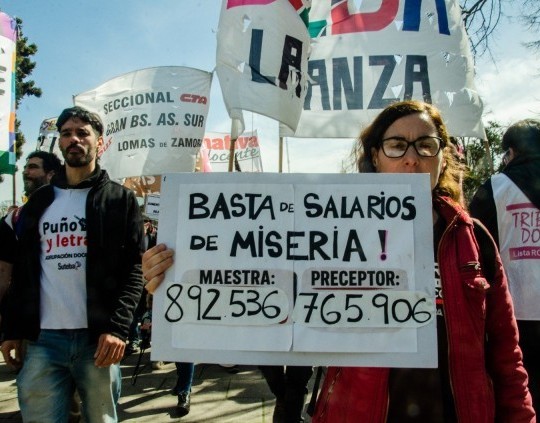 Los sindicatos docentes van al paro en la Provincia de Buenos Aires por seguridad y paritarias