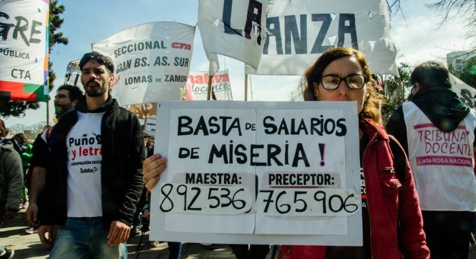 Los sindicatos docentes van al paro en la Provincia de Buenos Aires por seguridad y paritarias